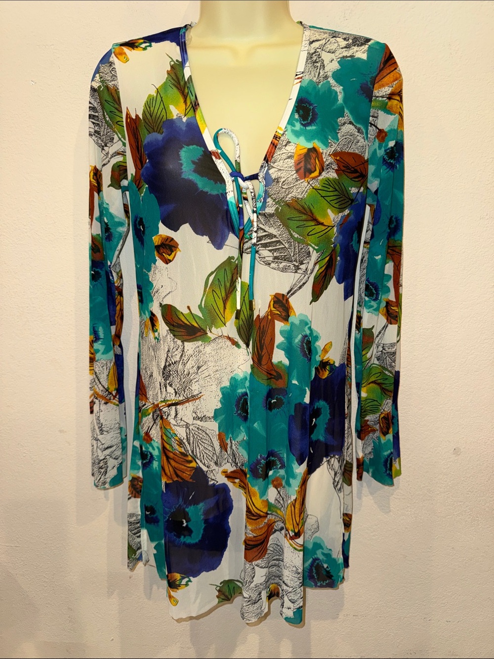 NWT Be Creative bikini swimsuit cover up tunic dress size S